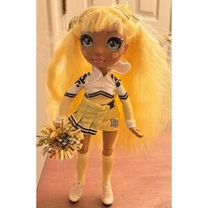 Rainbow High Cheer Sunny Madison Cheerleader Yellow Hair/Outfit Fashion Doll